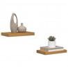Półka ścienna z przechowywaniem 2 pcs Beżowy 40 x 23,5 x 4 cm