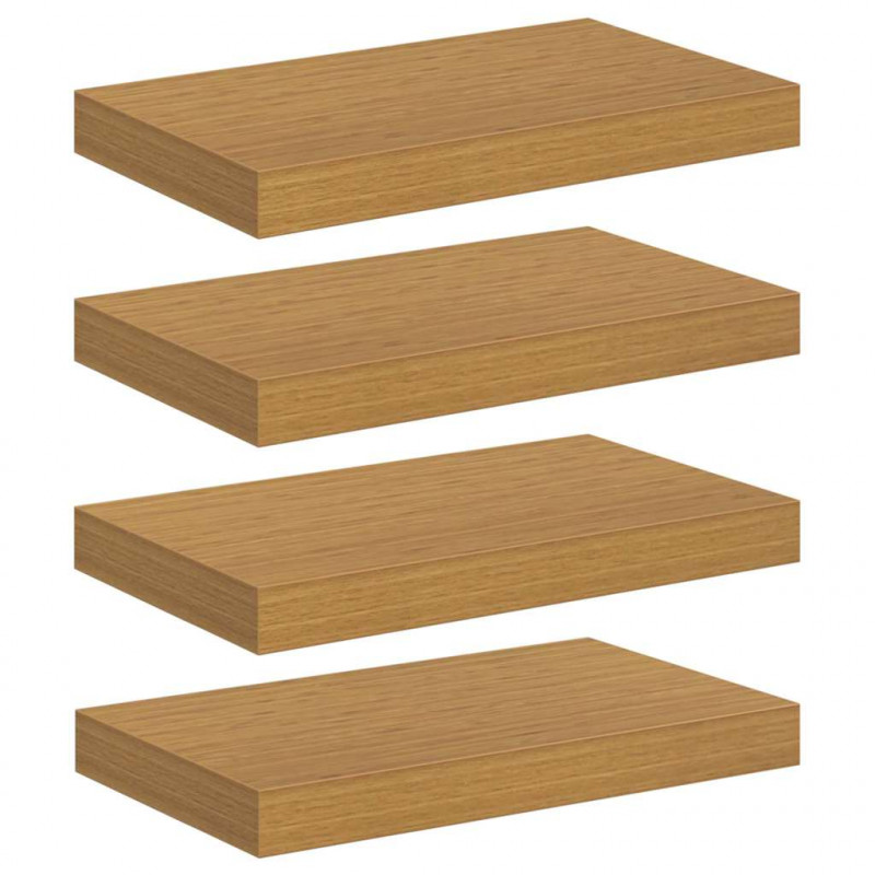 Półka ścienna z przechowywaniem 4 pcs Beżowy 40 x 23,5 x 4 cm