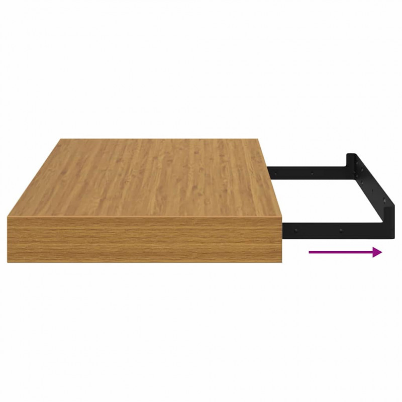 Półka ścienna z przechowywaniem 4 pcs Beżowy 40 x 23,5 x 4 cm