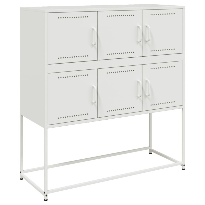 Szafka, biała, 100,5x39x107 cm, stal