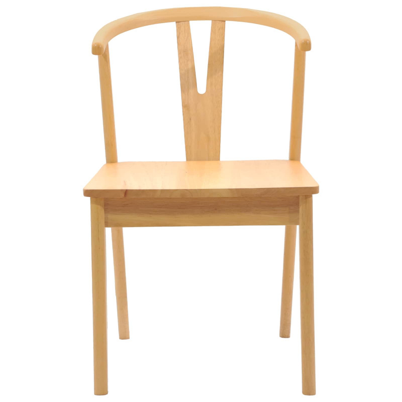 Krzesło jadalniane 2 pcs Naturalny Drewno Gumowe