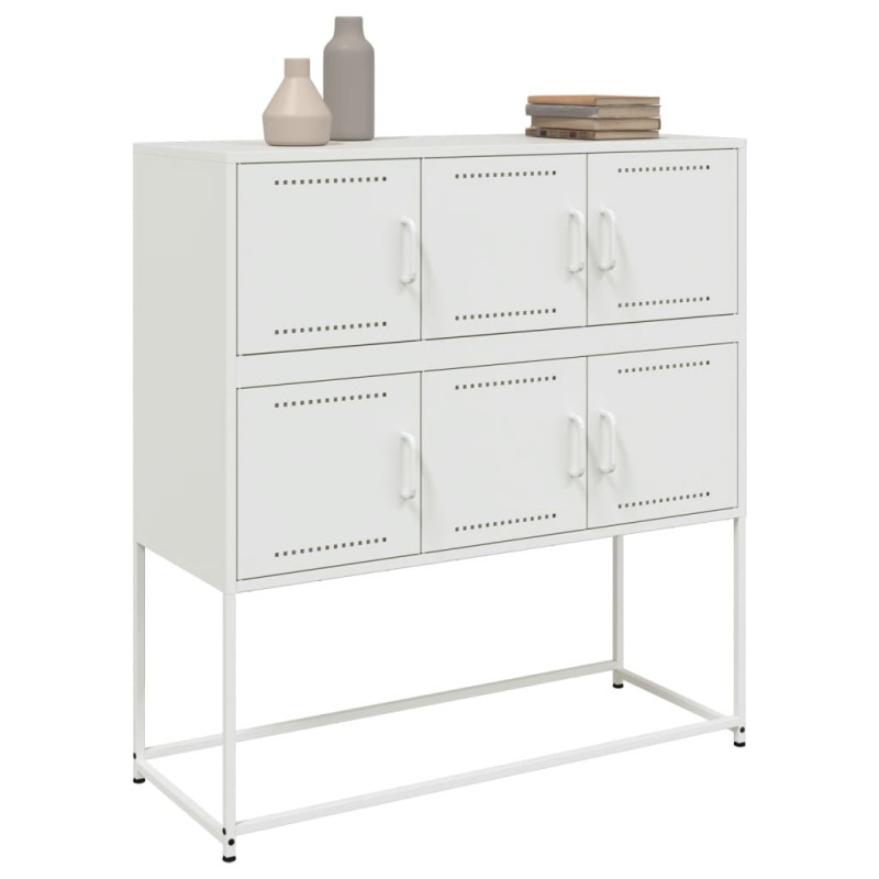 Szafka, biała, 100,5x39x107 cm, stal