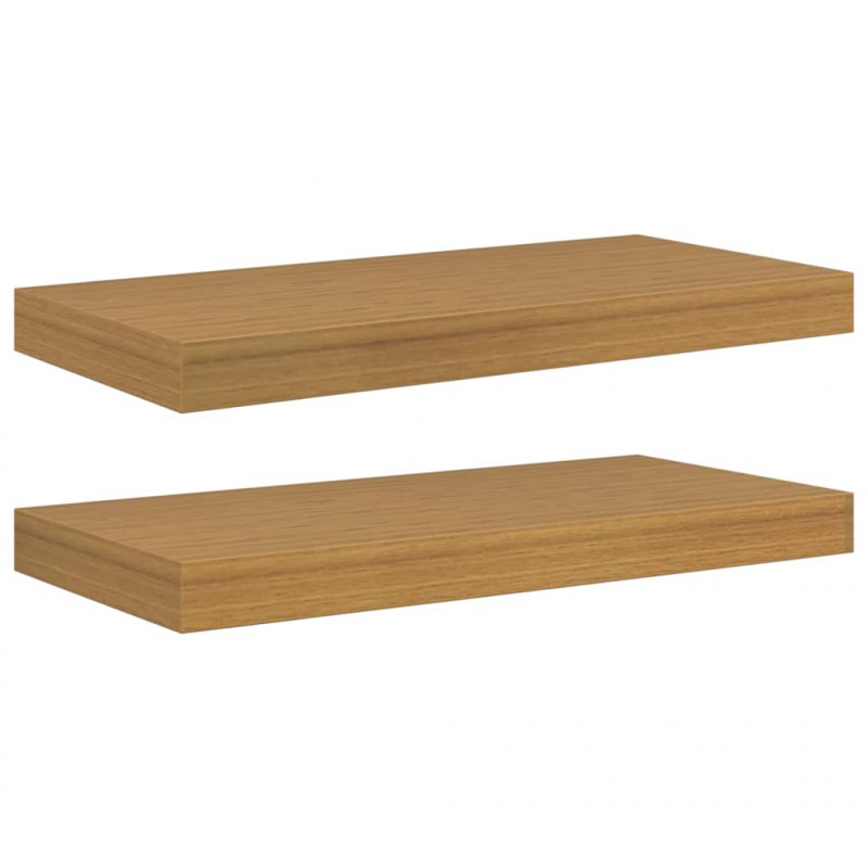 Półka ścienna Montowane na ścianie 2 pcs Beżowy 50 x 23 x 4 cm