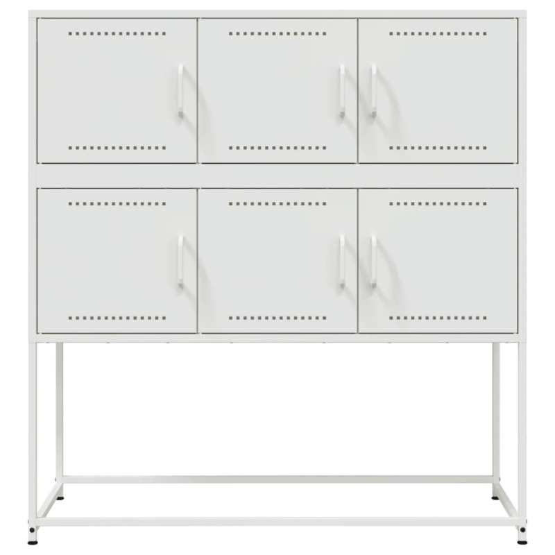 Szafka, biała, 100,5x39x107 cm, stal