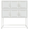 Szafka, biała, 100,5x39x107 cm, stal