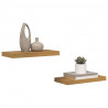 Półka ścienna Montowane na ścianie 2 pcs Beżowy 50 x 23 x 4 cm