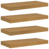 Półka ścienna z przechowywaniem 4 pcs Beżowy 50 x 23,5 x 4 cm