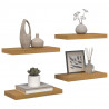 Półka ścienna z przechowywaniem 4 pcs Beżowy 50 x 23,5 x 4 cm