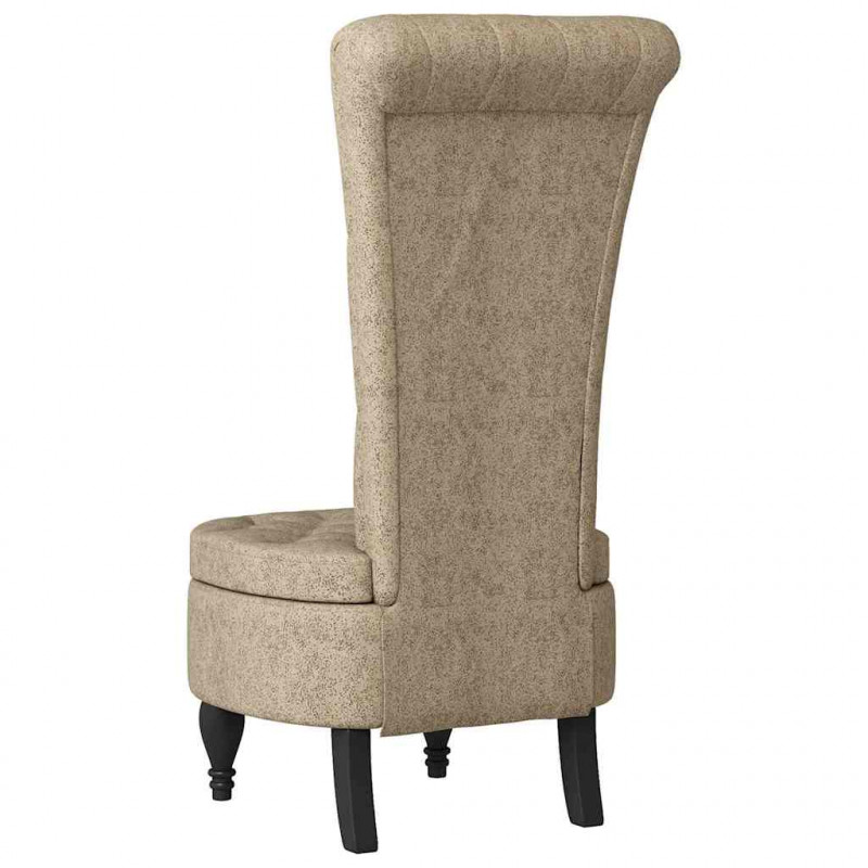 Fotel typu slipper Jasnoszary 56,5 x 70 x 110 cm Skóra zamszowa