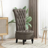 Fotel typu slipper Ciemnoszary 56,5 x 70 x 110 cm