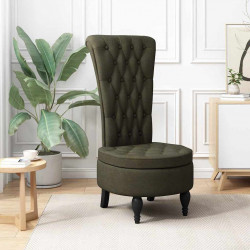 Fotel typu slipper Zielony wojskowy 56,5 x 70 x 110 cm