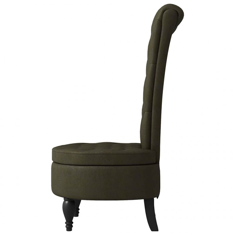 Fotel typu slipper Zielony wojskowy 56,5 x 70 x 110 cm