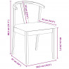 Krzesło jadalniane 2 pcs Biały i brązowy Drewno Gumowe