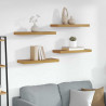 Półka ścienna Montowane na ścianie 4 pcs Beżowy 50 x 23 x 4 cm