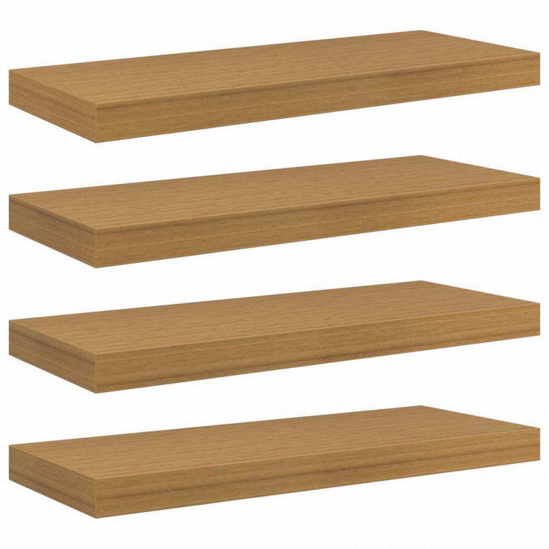 Półka ścienna Montowane na ścianie 4 pcs Beżowy 50 x 23 x 4 cm