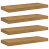 Półka ścienna Montowane na ścianie 4 pcs Beżowy 50 x 23 x 4 cm