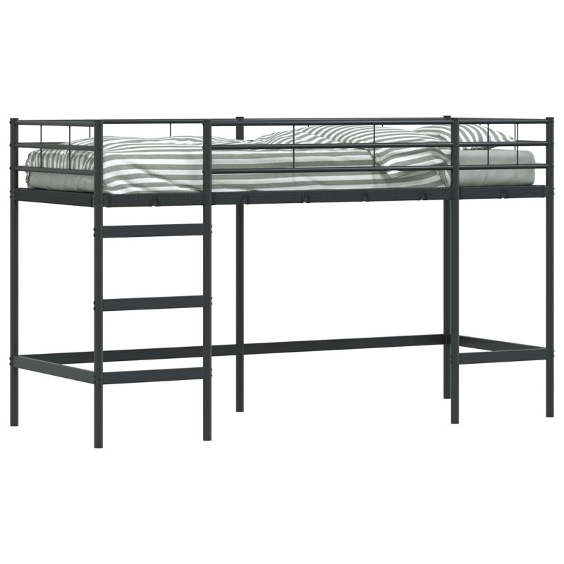 Łóżko piętrowe dla dzieci Czarny 74,5 x 190 cm Stal
