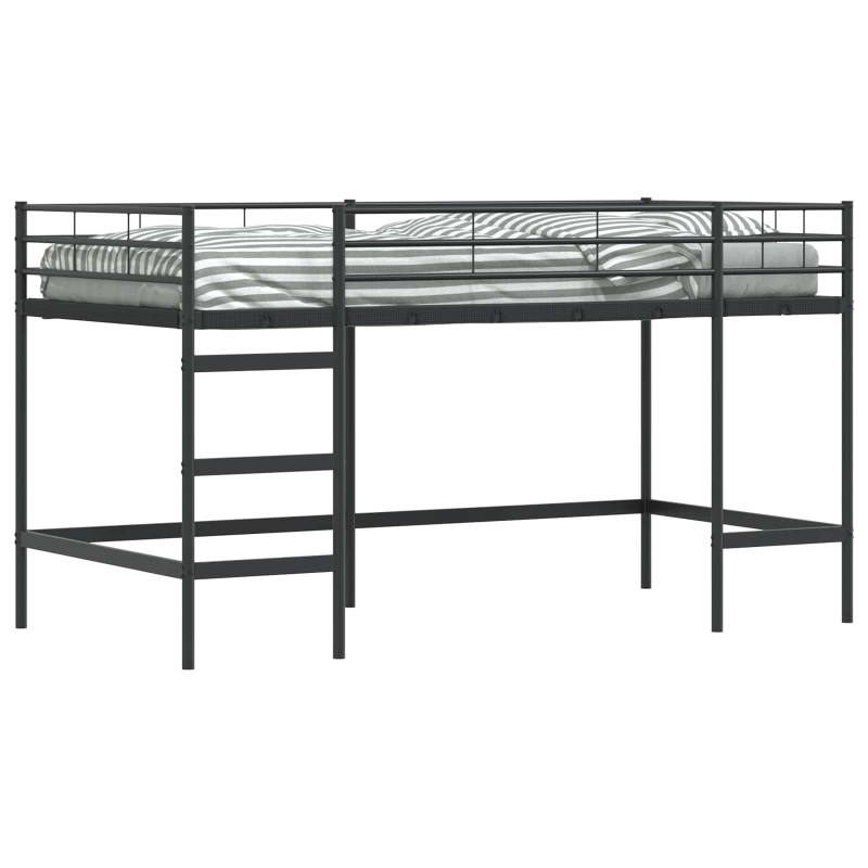 Łóżko piętrowe dla dzieci Czarny 79,5 x 200 cm Stal