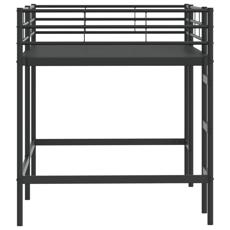 Łóżko piętrowe dla dzieci Czarny 79,5 x 200 cm Stal