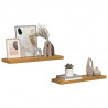 Półka ścienna z przechowywaniem 2 pcs Beżowy 90 x 23,5 x 4 cm
