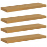 Półka ścienna z przechowywaniem 4 pcs Beżowy 90 x 23,5 x 4 cm
