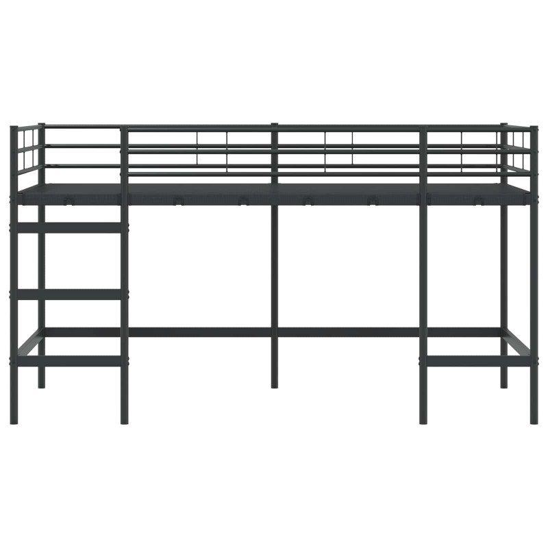 Łóżko piętrowe dla dzieci Czarny 107 x 200 cm Stal