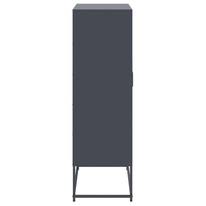 Szafka, antracytowa, 68,5x38,5x123,5 cm, stal