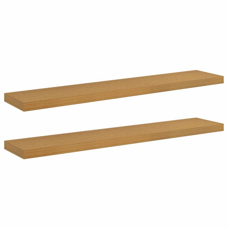 Półka ścienna z przechowywaniem 2 pcs Beżowy 120 x 23,5 x 4 cm
