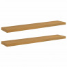 Półka ścienna z przechowywaniem 2 pcs Beżowy 120 x 23,5 x 4 cm