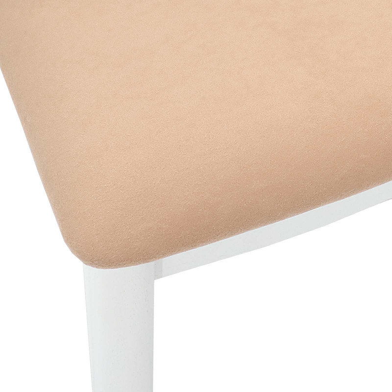 Krzesło jadalniane 2 pcs Biały i brązowy Drewno Gumowe