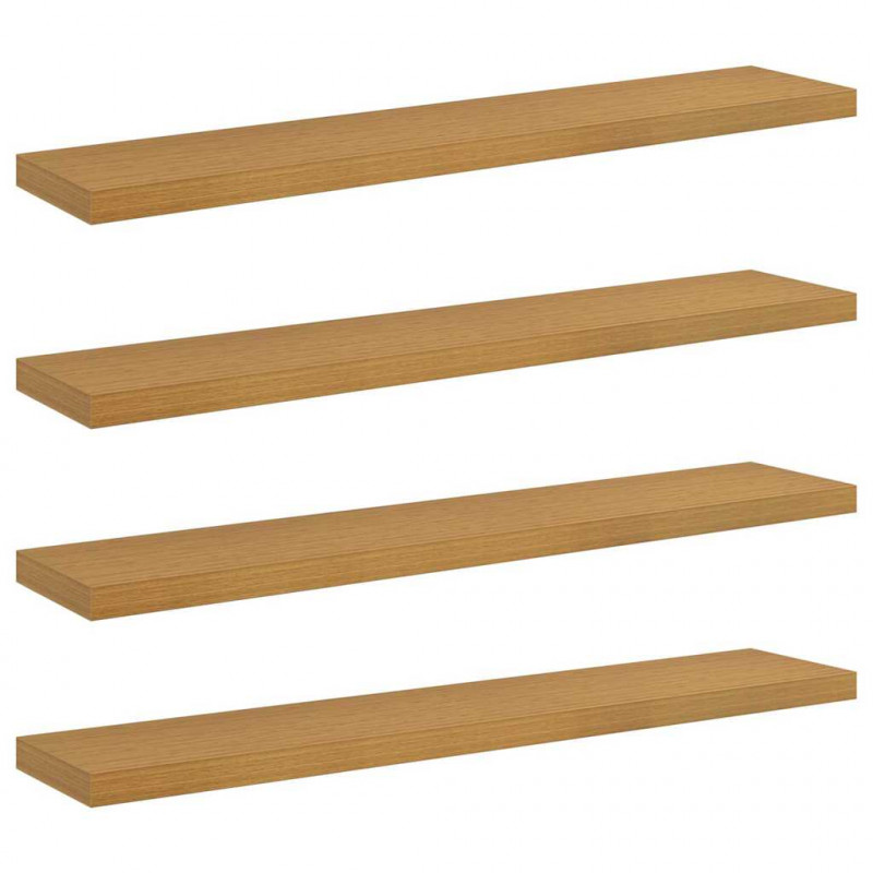 Półka ścienna z przechowywaniem 4 pcs Beżowy 120 x 23,5 x 4 cm