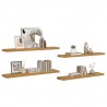 Półka ścienna z przechowywaniem 4 pcs Beżowy 120 x 23,5 x 4 cm