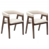 Krzesła jadalne 2 pcs Jasny Brąz 54 x 57 x 73 cm Drewno Gumowe