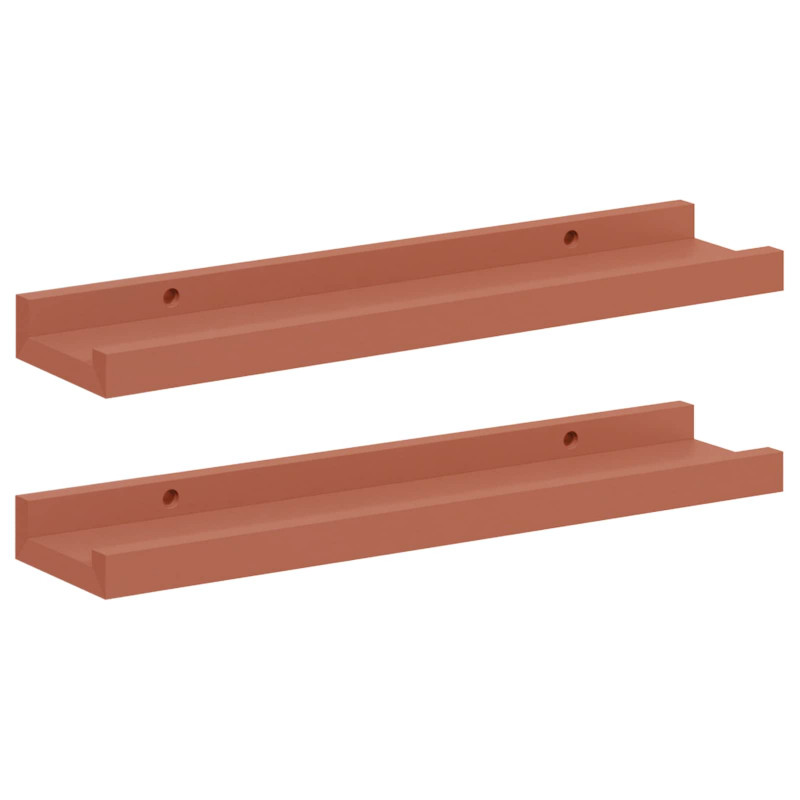 Półka ścienna z półką 2 pcs Czerwony 40 x 9 x 3 cm
