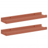 Półka ścienna z półką 2 pcs Czerwony 40 x 9 x 3 cm