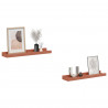 Półka ścienna z półką 2 pcs Czerwony 40 x 9 x 3 cm