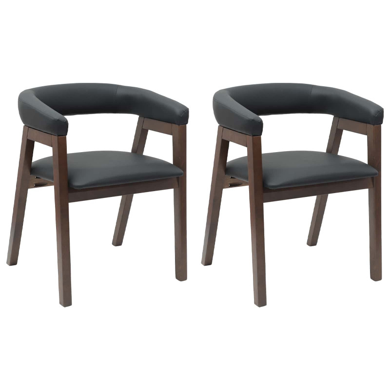 Krzesła jadalne 2 pcs Jasny Brąz 54 x 57 x 73 cm Drewno Gumowe