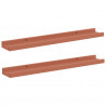 Półka ścienna z półką 2 pcs Czerwony 60 x 9 x 3 cm