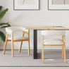 Krzesła jadalne 2 pcs Naturalny 54 x 57 x 73 cm Drewno Gumowe