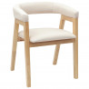 Krzesła jadalne 2 pcs Naturalny 54 x 57 x 73 cm Drewno Gumowe