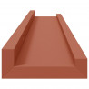 Półka ścienna z półką 2 pcs Czerwony 60 x 9 x 3 cm