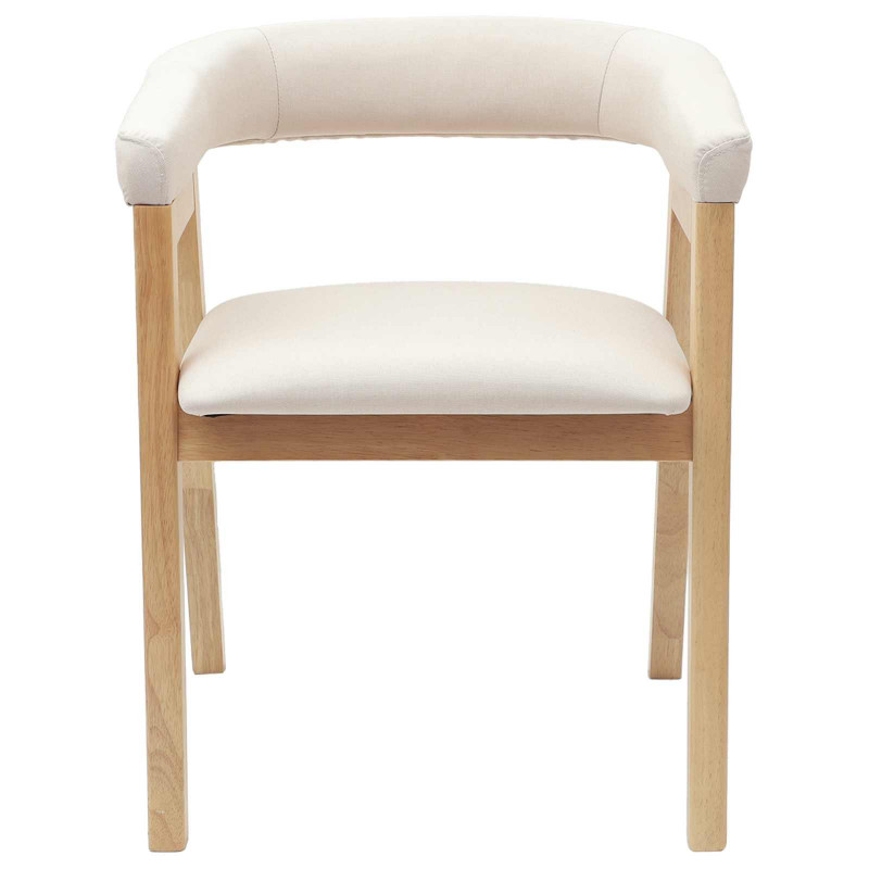 Krzesła jadalne 2 pcs Naturalny 54 x 57 x 73 cm Drewno Gumowe