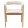 Krzesła jadalne 2 pcs Naturalny 54 x 57 x 73 cm Drewno Gumowe