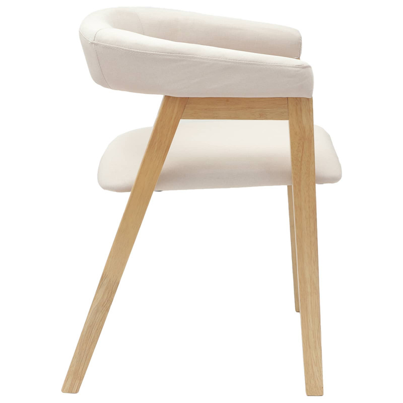 Krzesła jadalne 2 pcs Naturalny 54 x 57 x 73 cm Drewno Gumowe