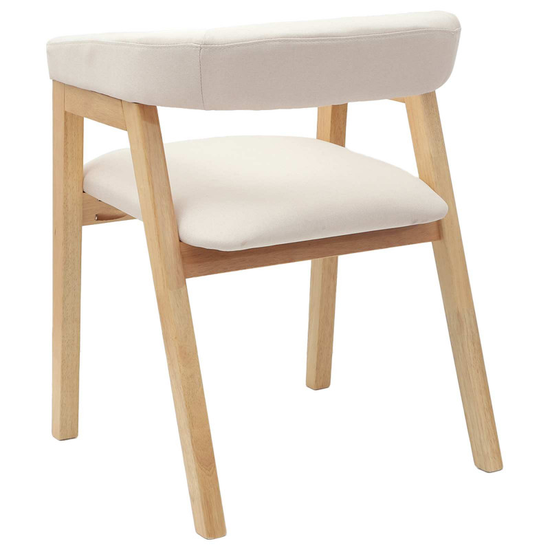 Krzesła jadalne 2 pcs Naturalny 54 x 57 x 73 cm Drewno Gumowe