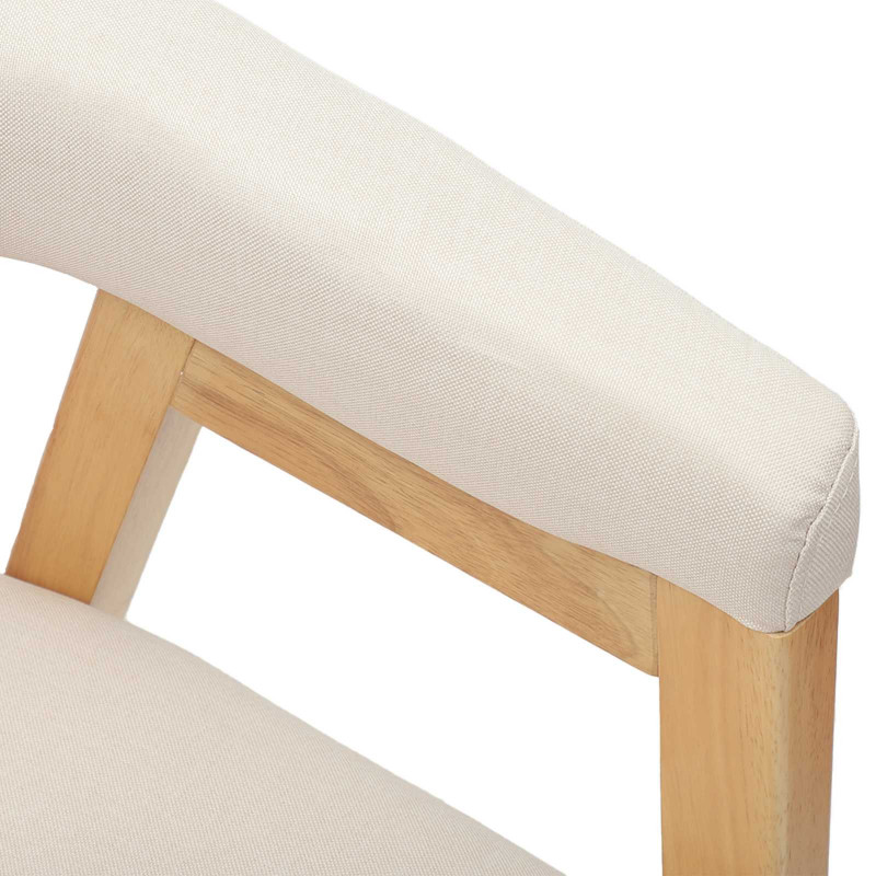 Krzesła jadalne 2 pcs Naturalny 54 x 57 x 73 cm Drewno Gumowe
