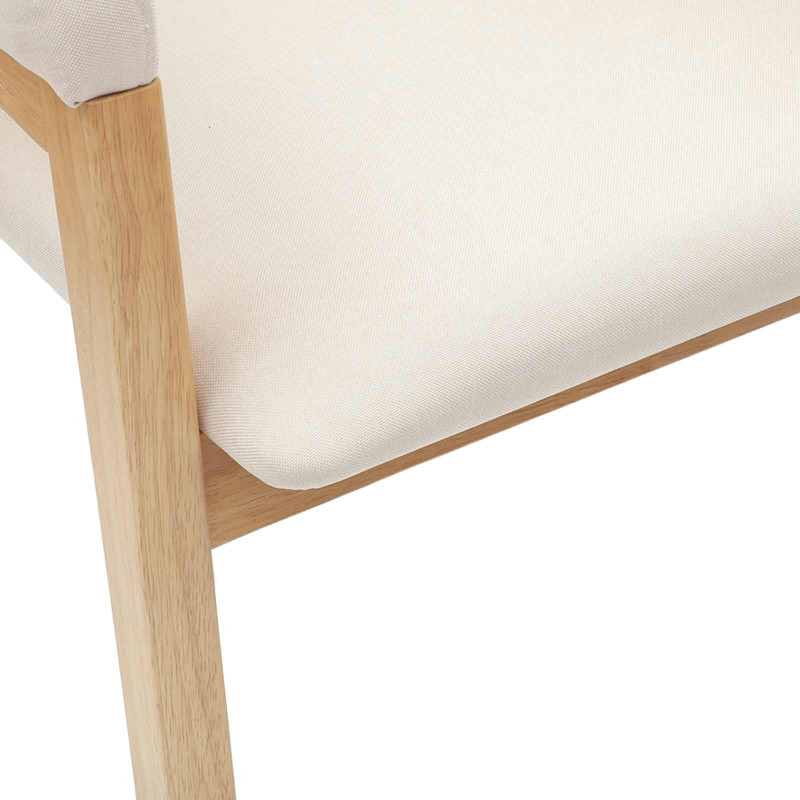 Krzesła jadalne 2 pcs Naturalny 54 x 57 x 73 cm Drewno Gumowe