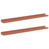 Półka ścienna z półką 2 pcs Czerwony 80 x 9 x 3 cm