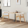 Krzesła jadalne 2 pcs Naturalny 54 x 57 x 73 cm Drewno Gumowe