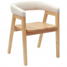 Krzesła jadalne 2 pcs Naturalny 54 x 57 x 73 cm Drewno Gumowe